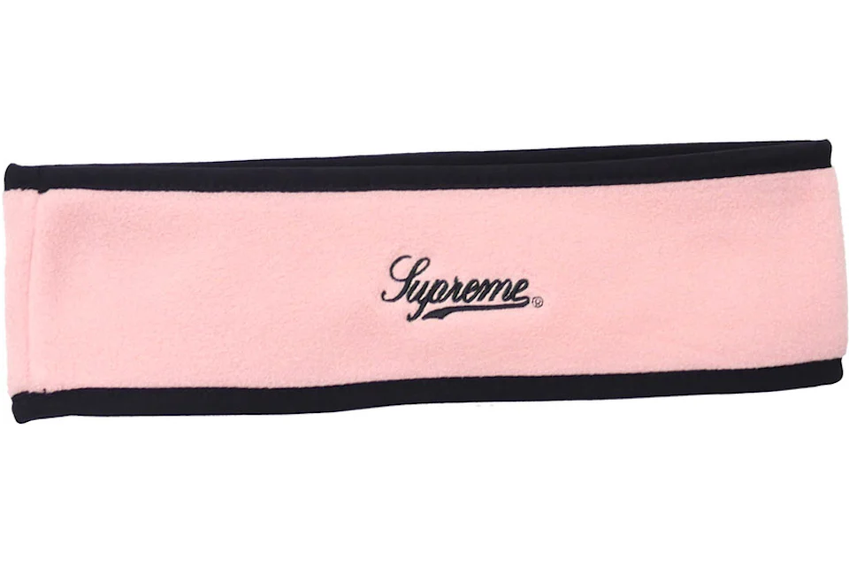 Supreme Polartec Logo Headband Pink