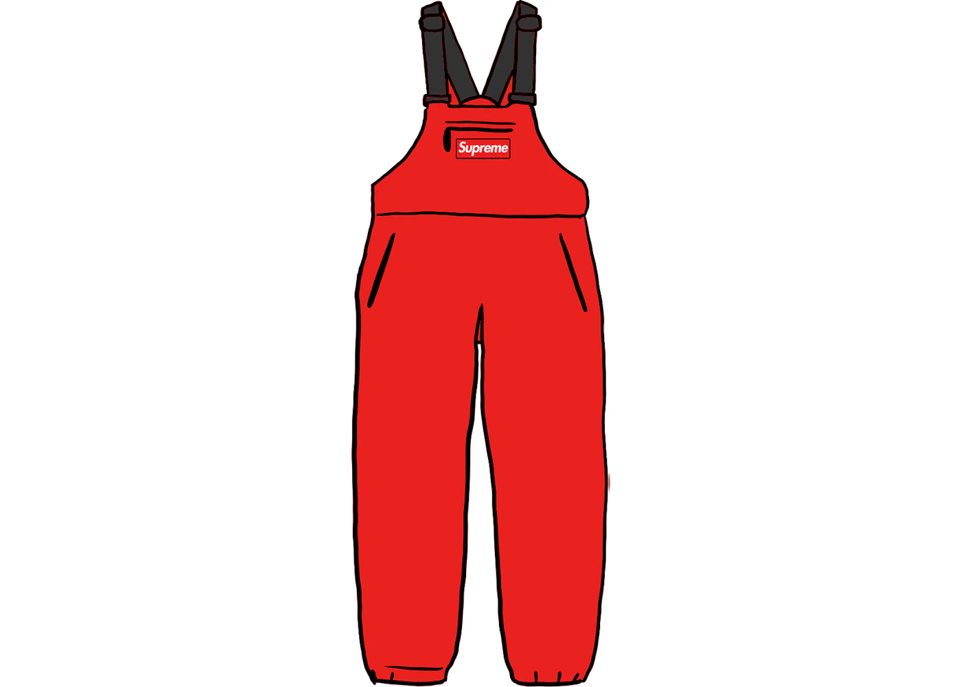 【極美品 BOXLOGO 】supreme Polartec Overalls Supreme Polartec Overalls Red Men's - FW20 - US