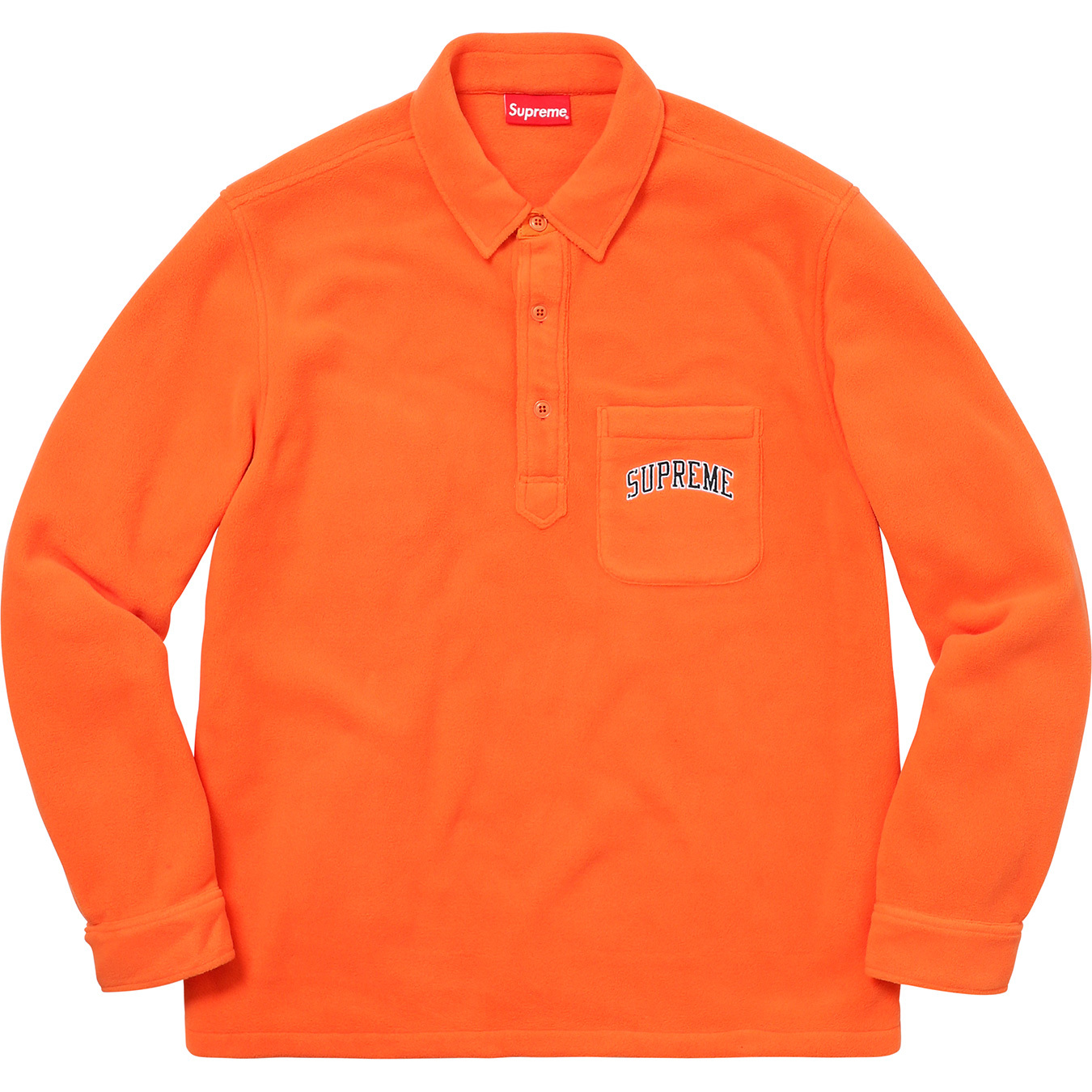 Supreme Polartec Pullover Shirt Orange Men's - FW17 - US
