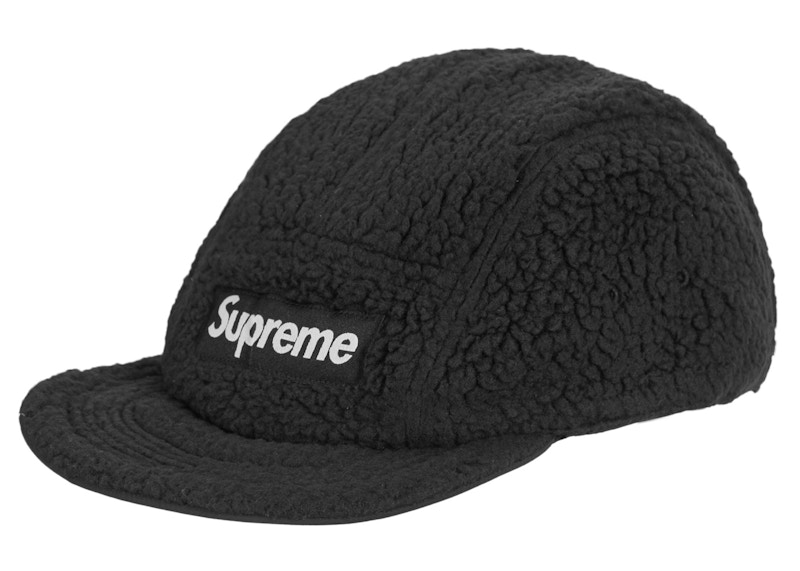 Supreme Polartec Shearling Reversible Camp Cap Black - FW23 - US