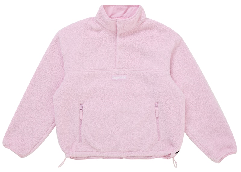 Supreme Polartec Shearling Reversible Pullover (FW25) Pink Men's - US