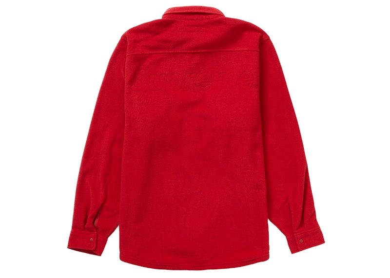 Supreme Polartec Shirt (FW23) Red Men's - FW23 - US