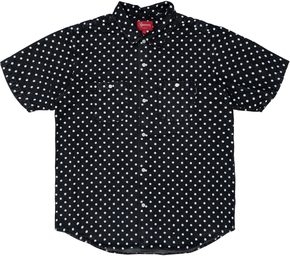 Supreme Polka Dot Silk Shirt Black Men's - SS16 - US