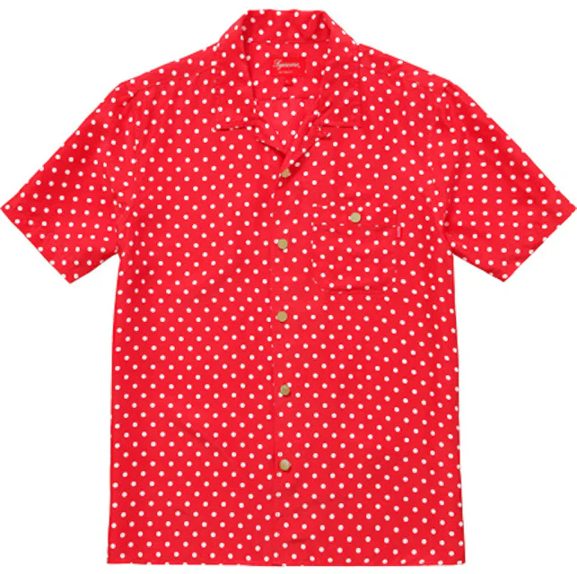 Supreme Polka Dot Silk Shirt Red Men's - SS16 - US