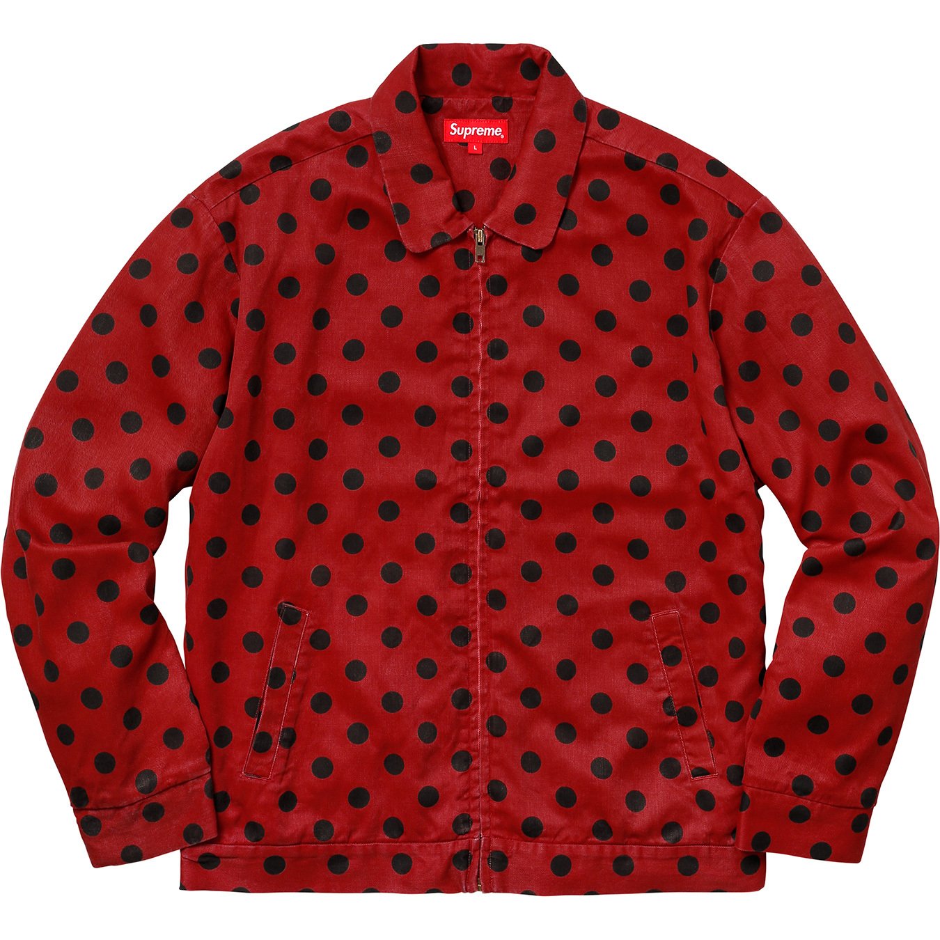 Supreme Polka Dots Rayon Work Jacket Red