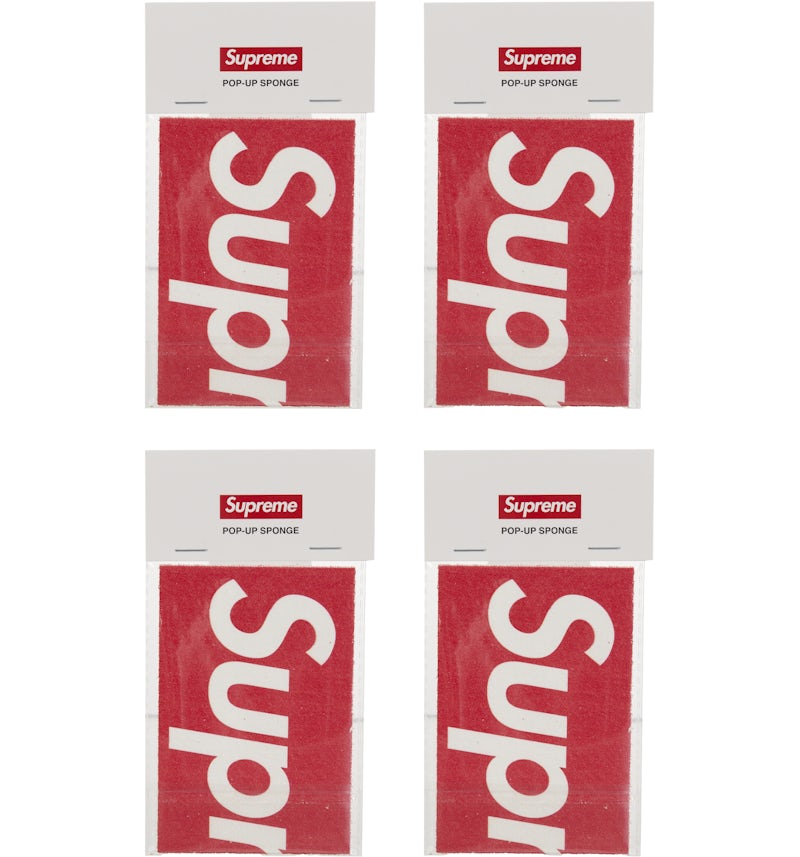 Supreme Pop-Up Sponge (Set of 4) Red SS25 US