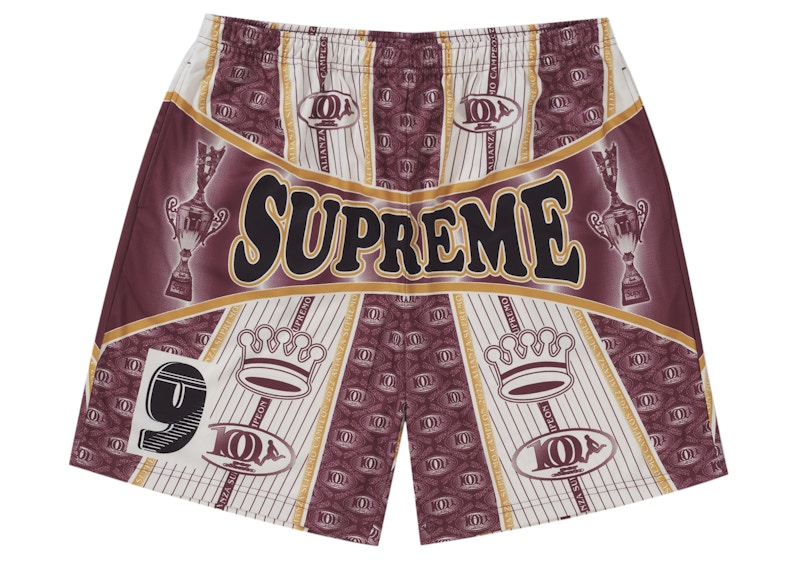 Supreme Por Ciento Soccer Short Burgundy Men's - FW22 - US