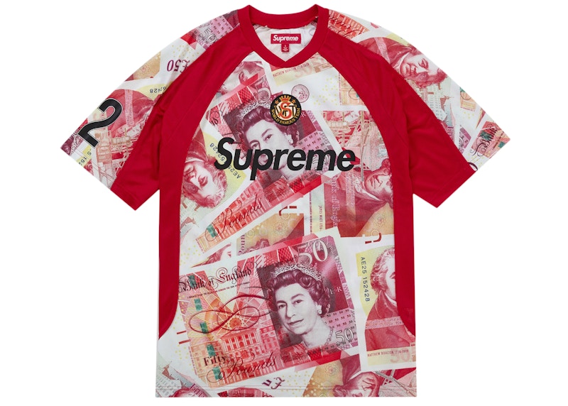 Supreme Pounds Soccer Jersey Red メンズ - FW25 - JP
