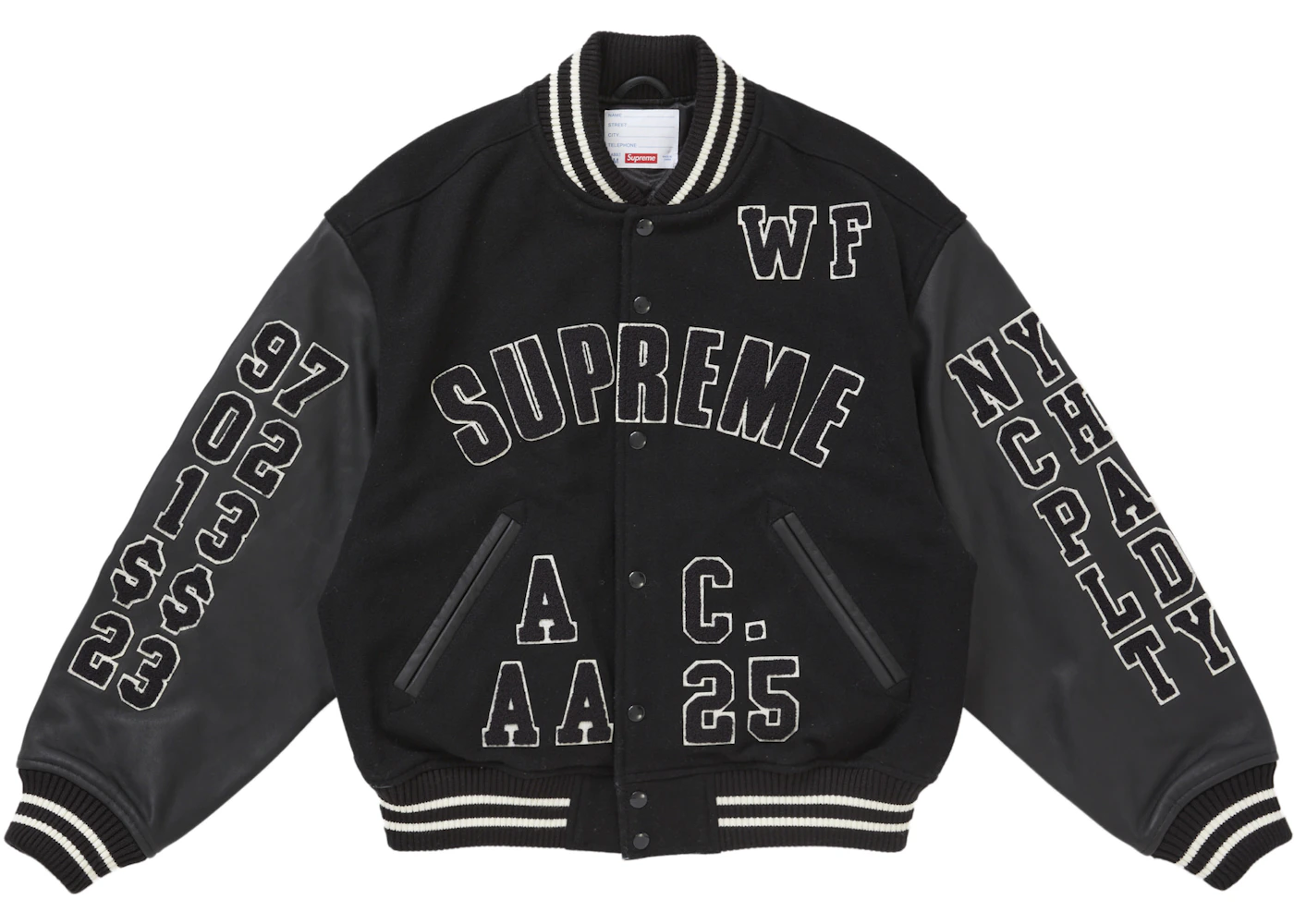 Supreme elogia la giacca Varsity Nero Uomo - SS25 - IT