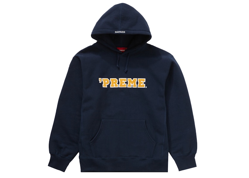 Supreme Preme Hooded Sweatshirt Navy メンズ - FW22 - JP