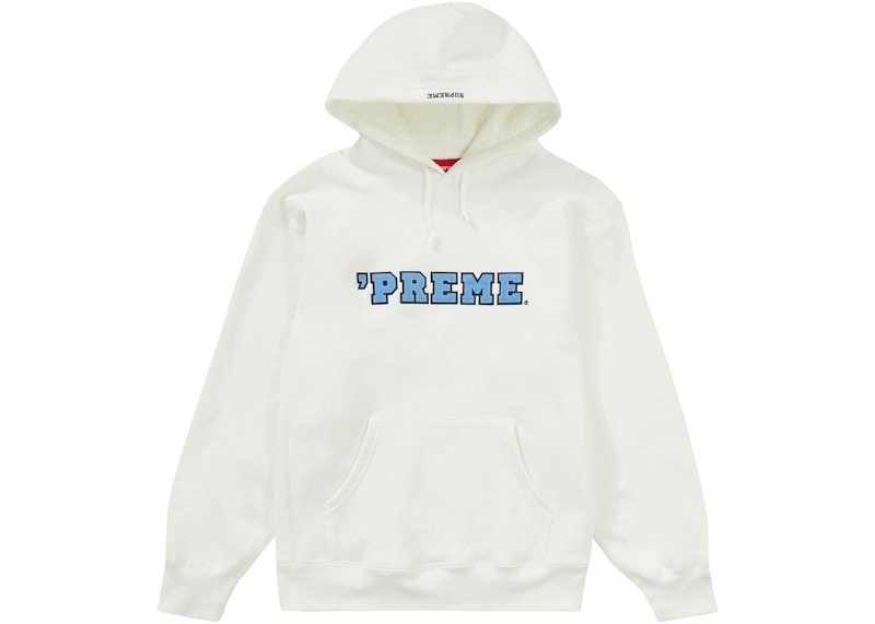 Supreme Preme Hooded Sweatshirt White