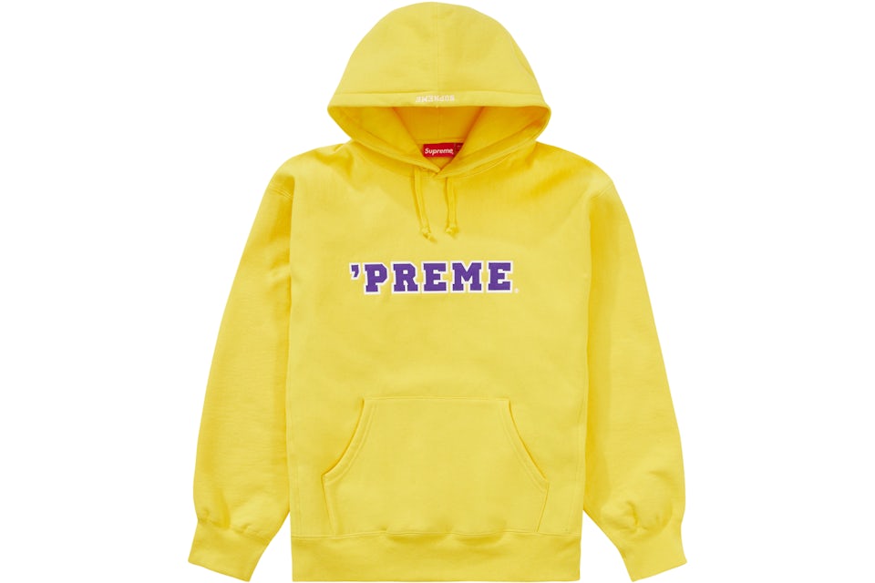 Yellow supreme hoodies Clearance