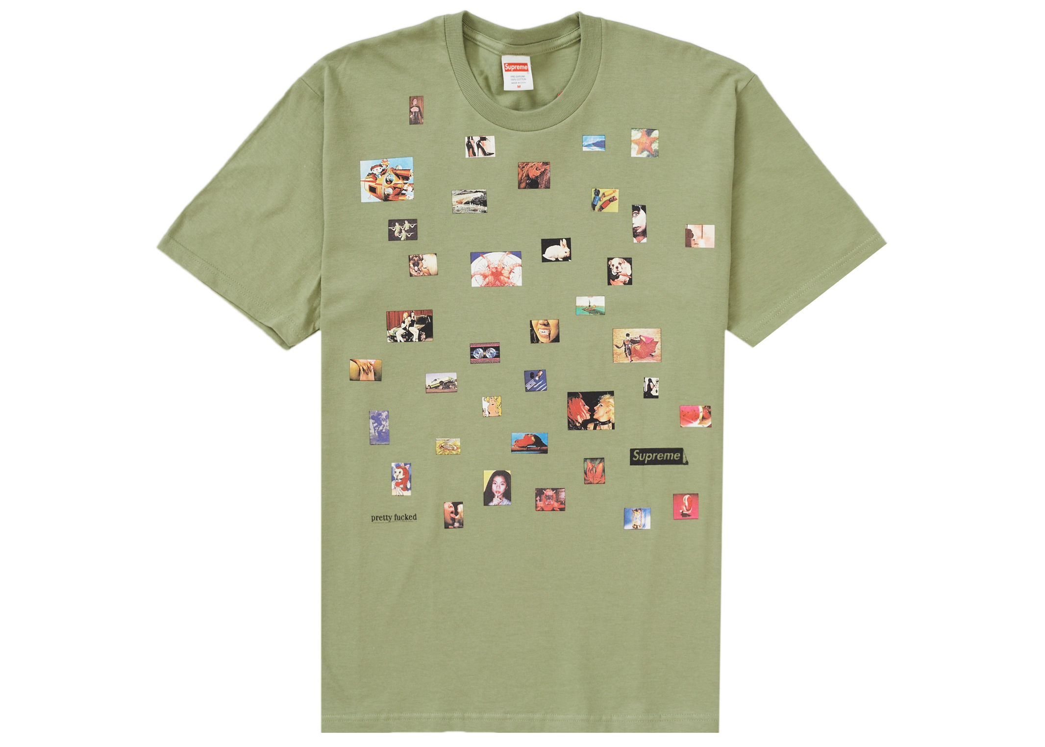 Supreme Pretty Fucked Tee Light Olive Men's - SS22 - US