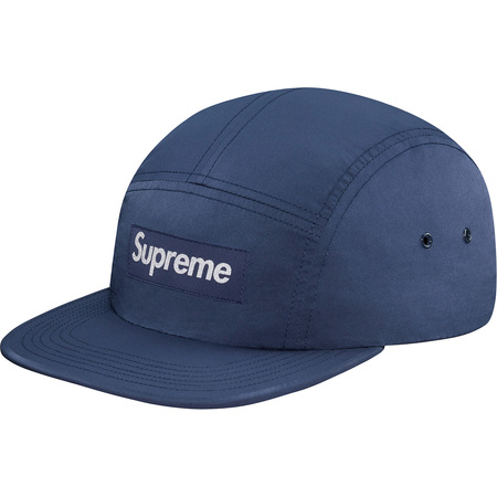 Supreme Printed 3M Reflective Logo Camp Cap Navy Men's - SS16 - GB