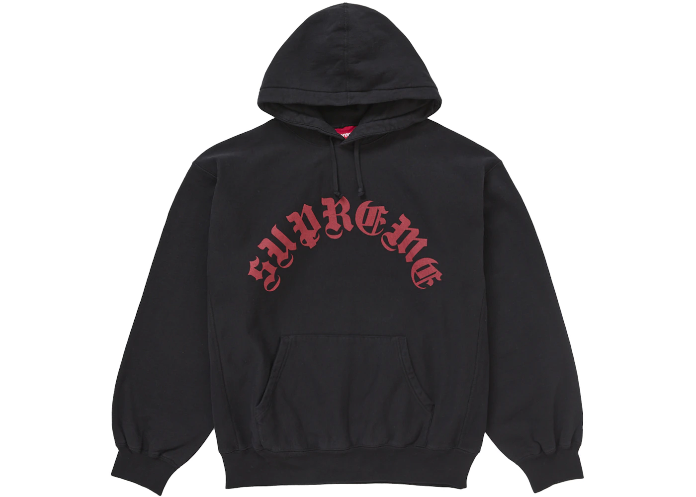Sudadera Supreme Glitter Arc Con Capucha Negra Con Brillo