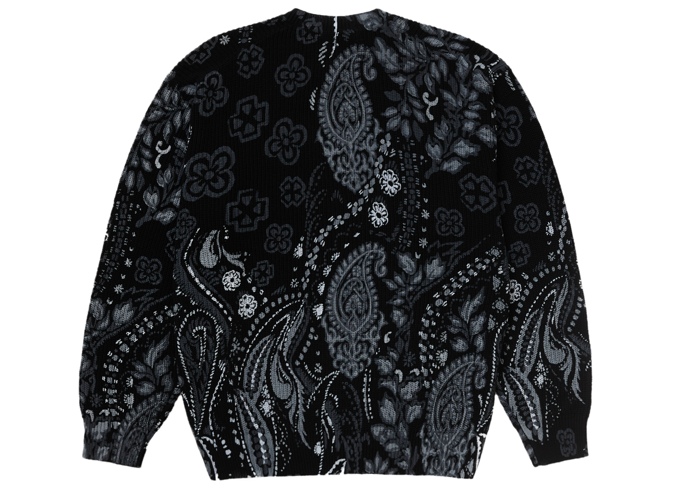 Supreme Printed Paisley Sweater Black