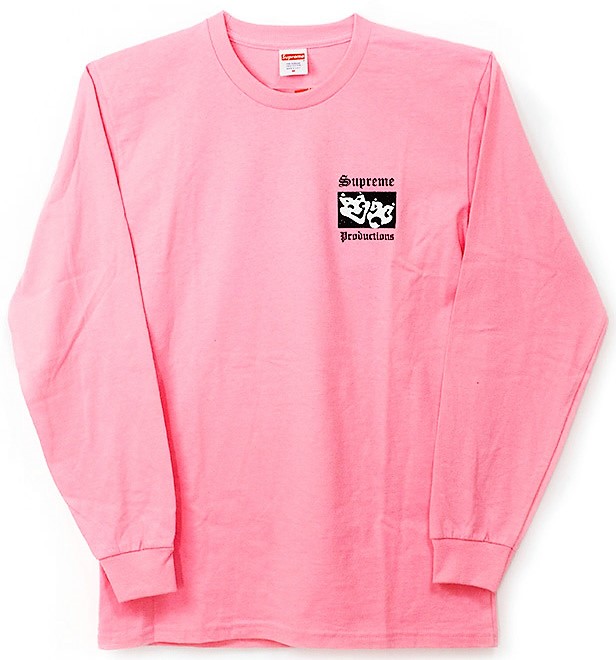 Supreme Productions Long Sleeve Tee Pink Men's - SS16 - US