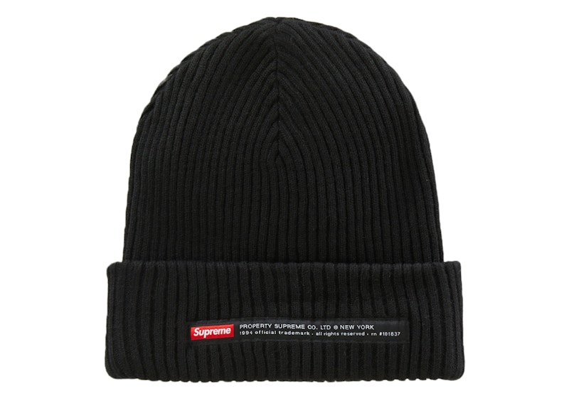 Supreme Property Label Beanie Black-