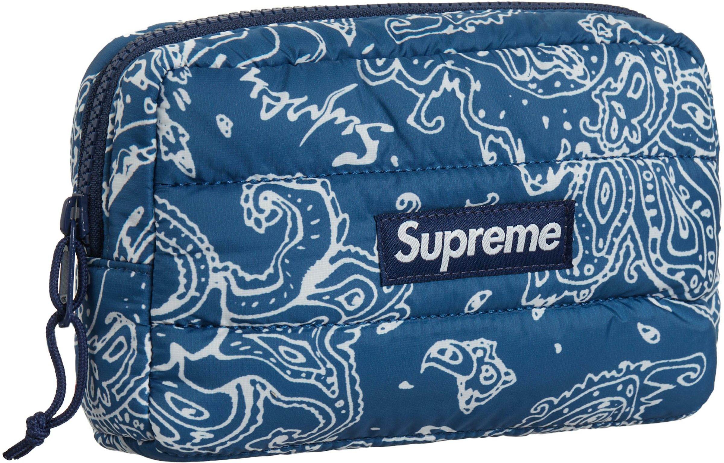 Supreme Puffer Backpack Blue Paisley - FW22 - US