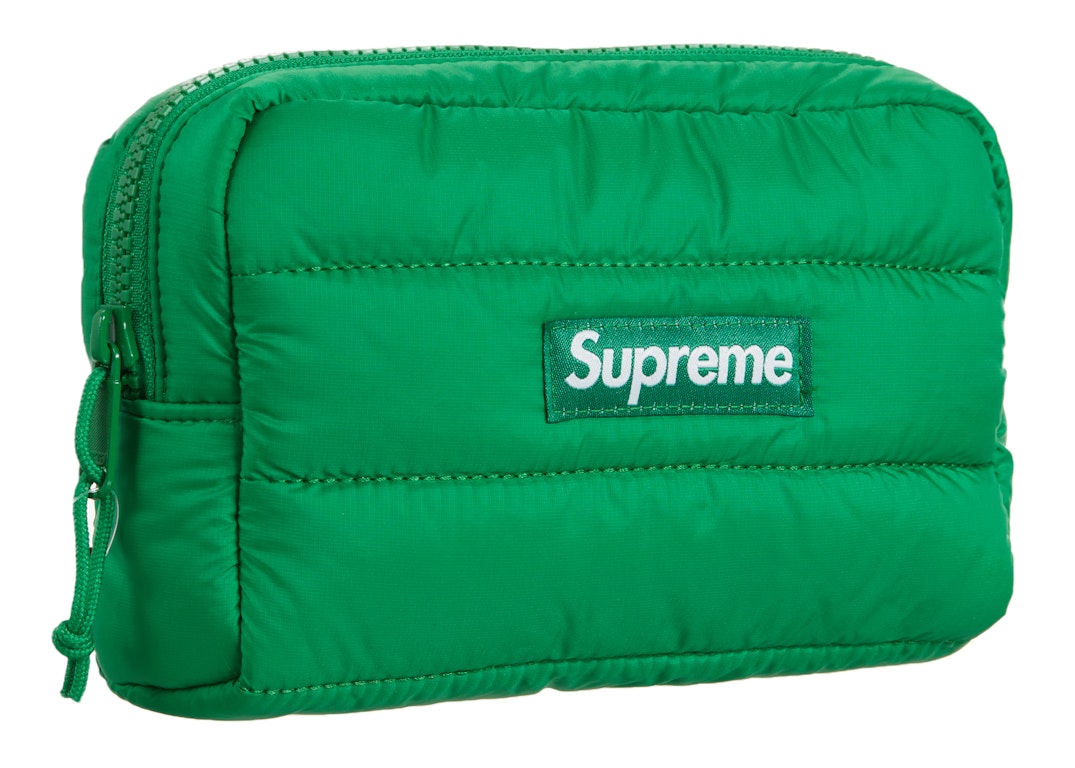Pre-owned Supreme Puffer Pouch Green