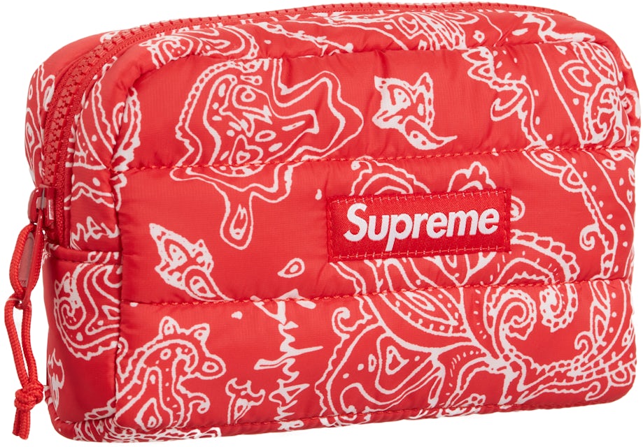 Supreme Puffer Backpack Red Paisley – RIF LA