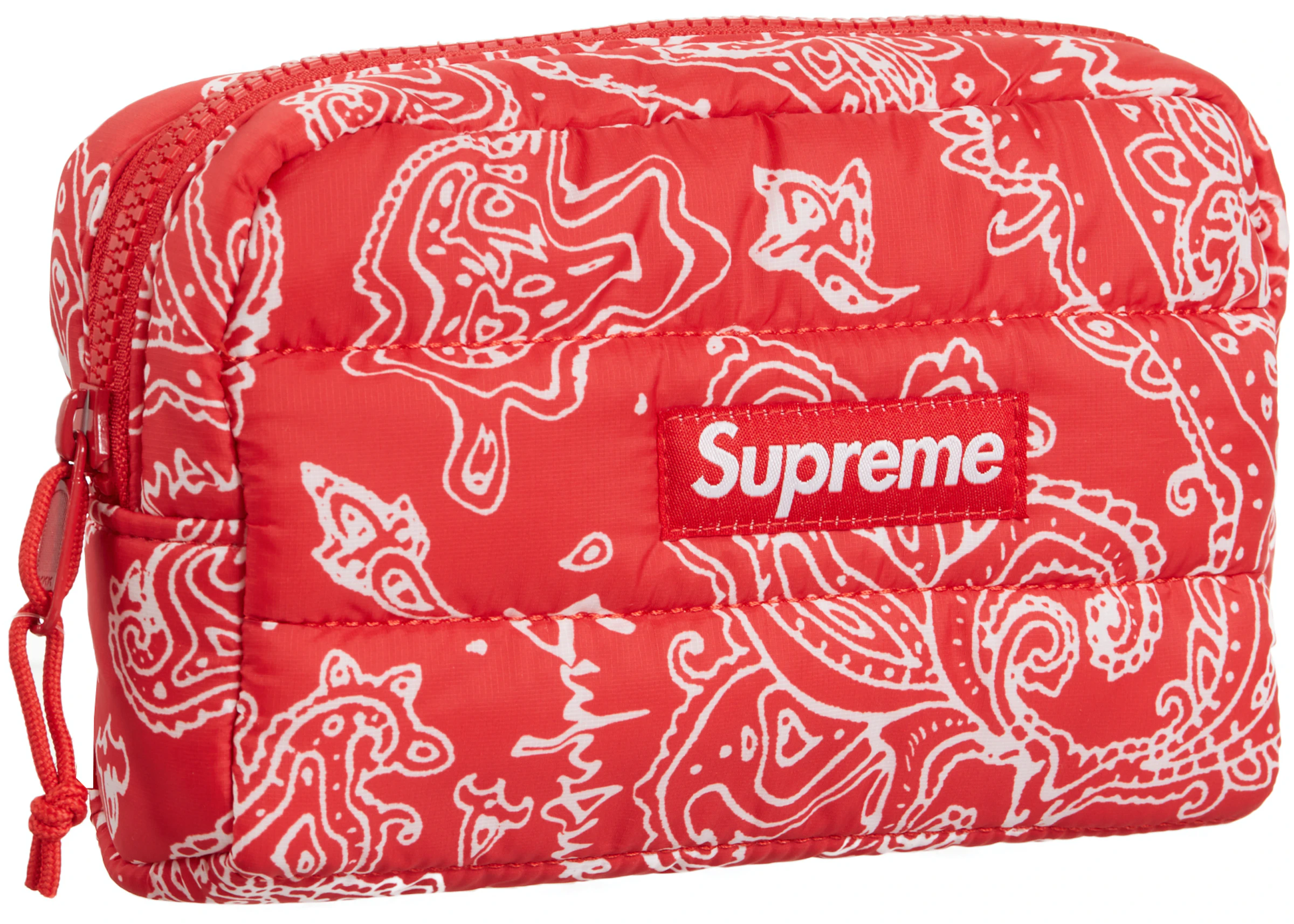 Supreme Puffer Pouch Red Paisley - FW22 - CN