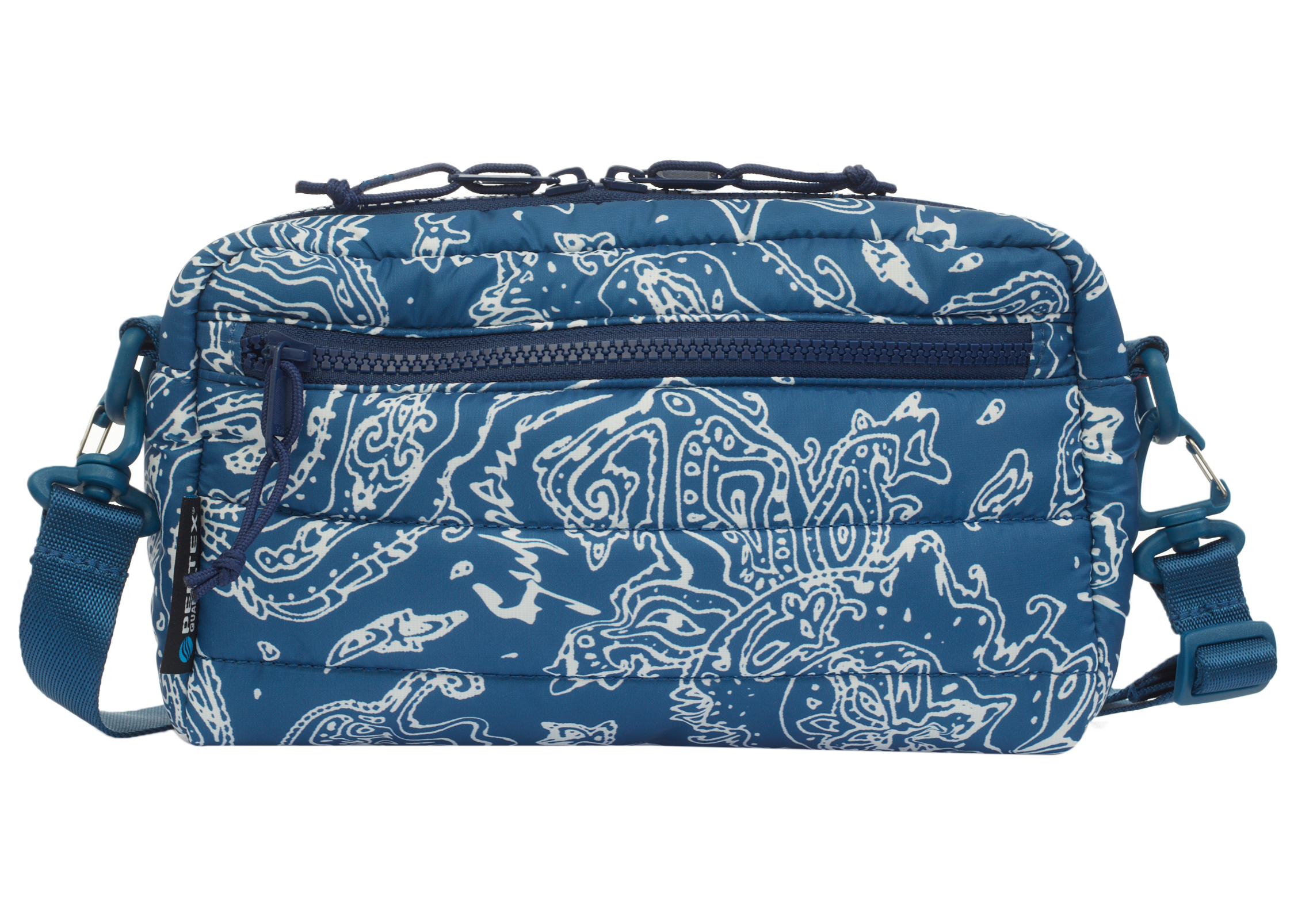 Supreme Puffer Side Bag Blue Paisley - FW22 - US