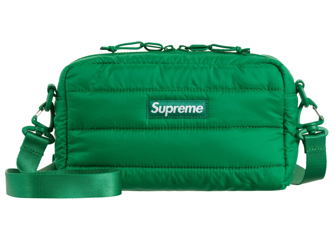 Pre-owned Supreme Puffer Side Bag Green