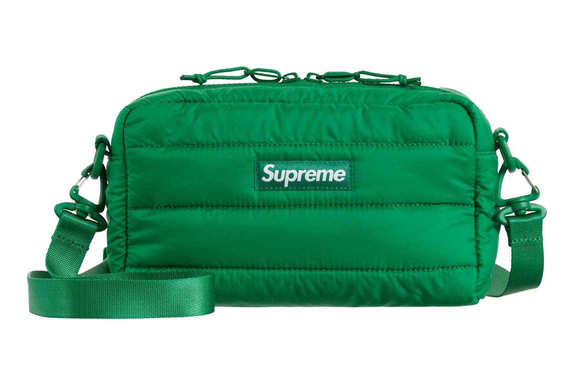Pre-owned Supreme Puffer Side Bag Green