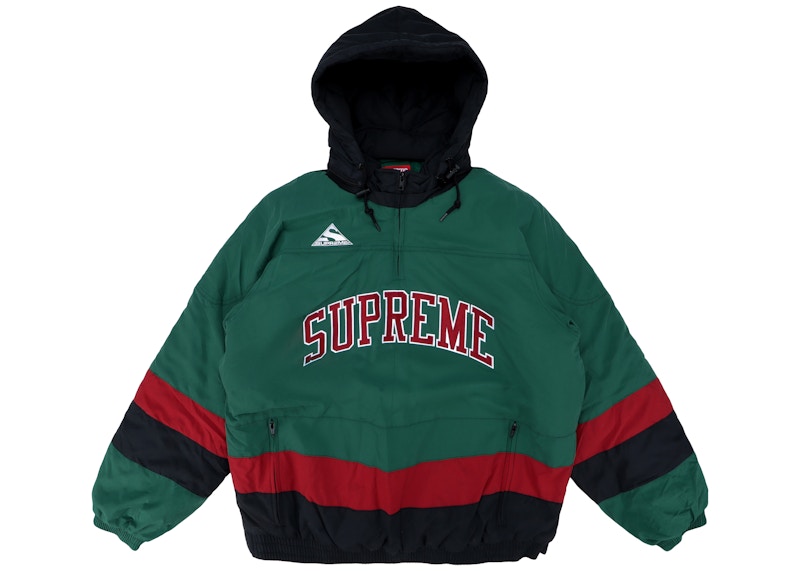 Supreme Puffy Hockey Pullover Dark Green Men's - FW17 - GB