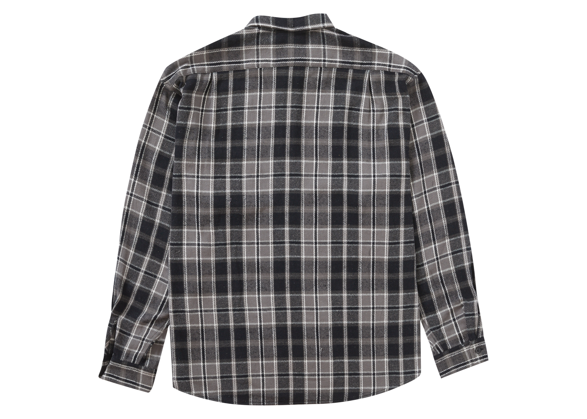 Supreme Pullover Plaid Flannel Shirt Black