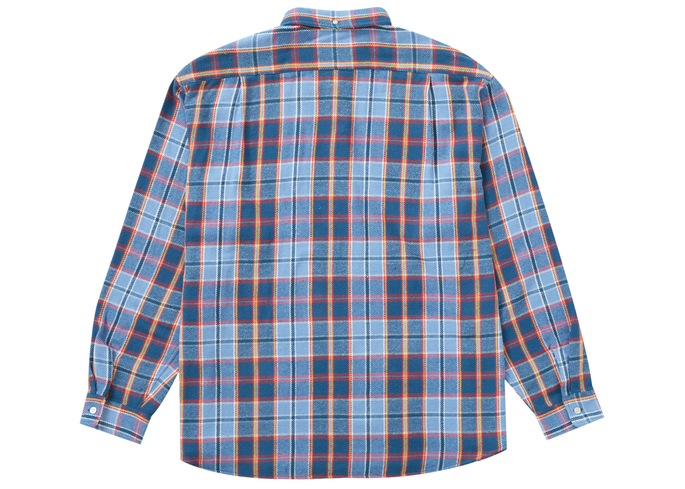 Supreme Pullover Plaid Flannel Shirt Blue Men's - SS23 - US