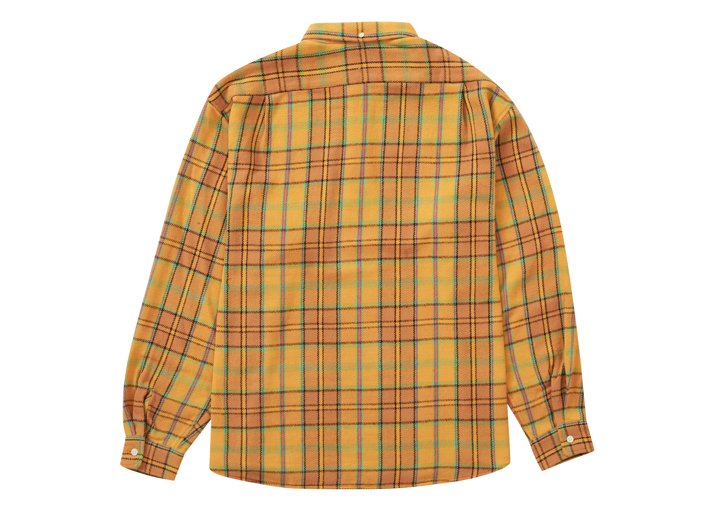 Supreme Pullover Plaid Flannel Shirt Gold メンズ - SS23 - JP