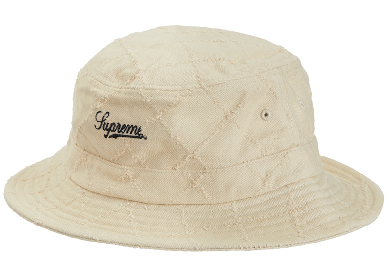 Supreme Punched Denim Camp Crusher S/M 白-