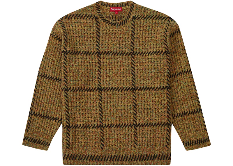 Supreme Quilt Stitch Sweater Yellow Men's - SS23 - US