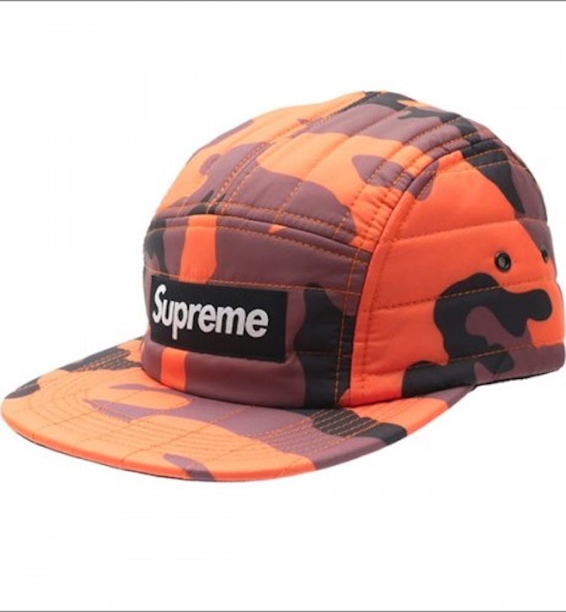 Supreme Quilted Camp Cap Orange Camo - FW16 - US