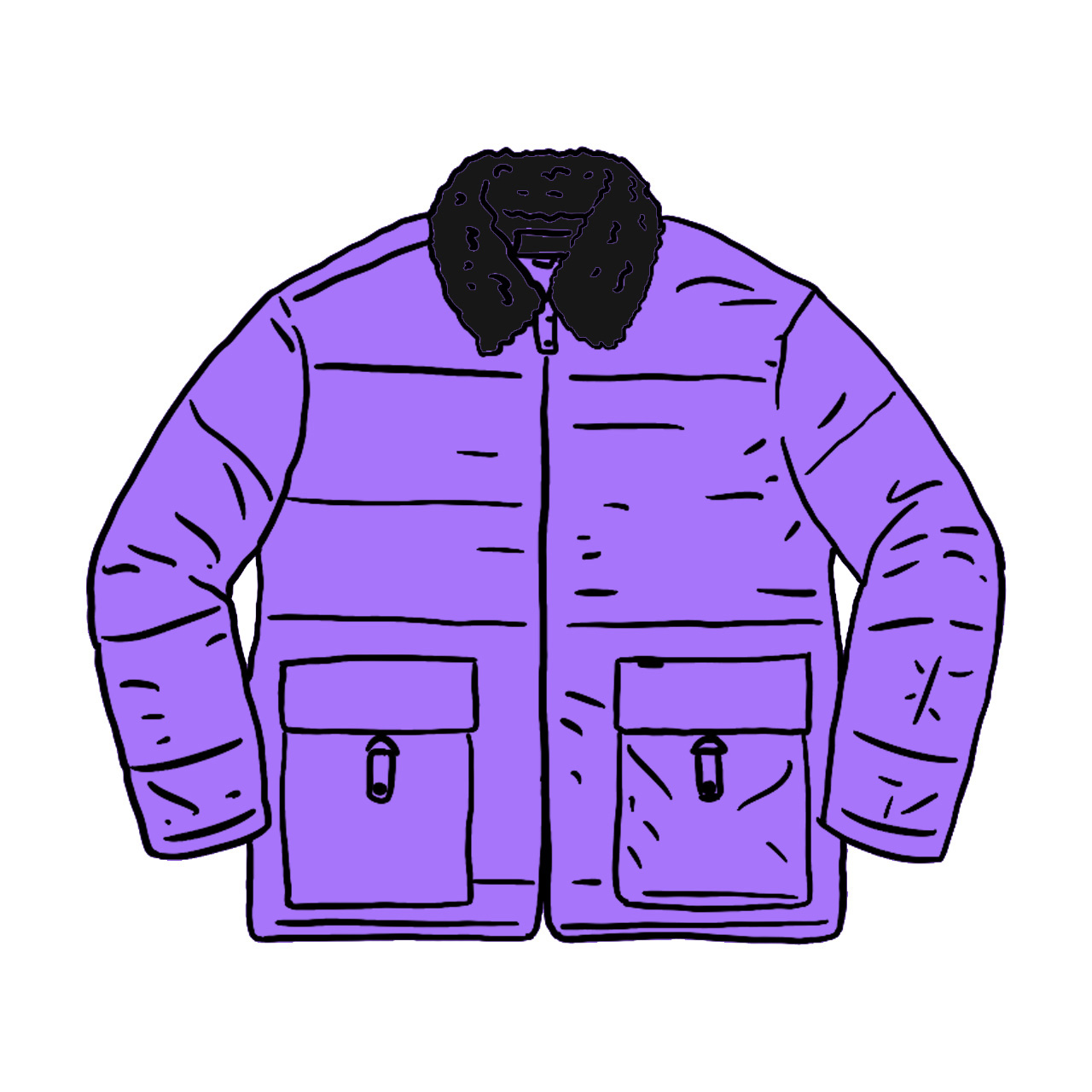 Supreme Quilted Cordura Lined Jacket Purple