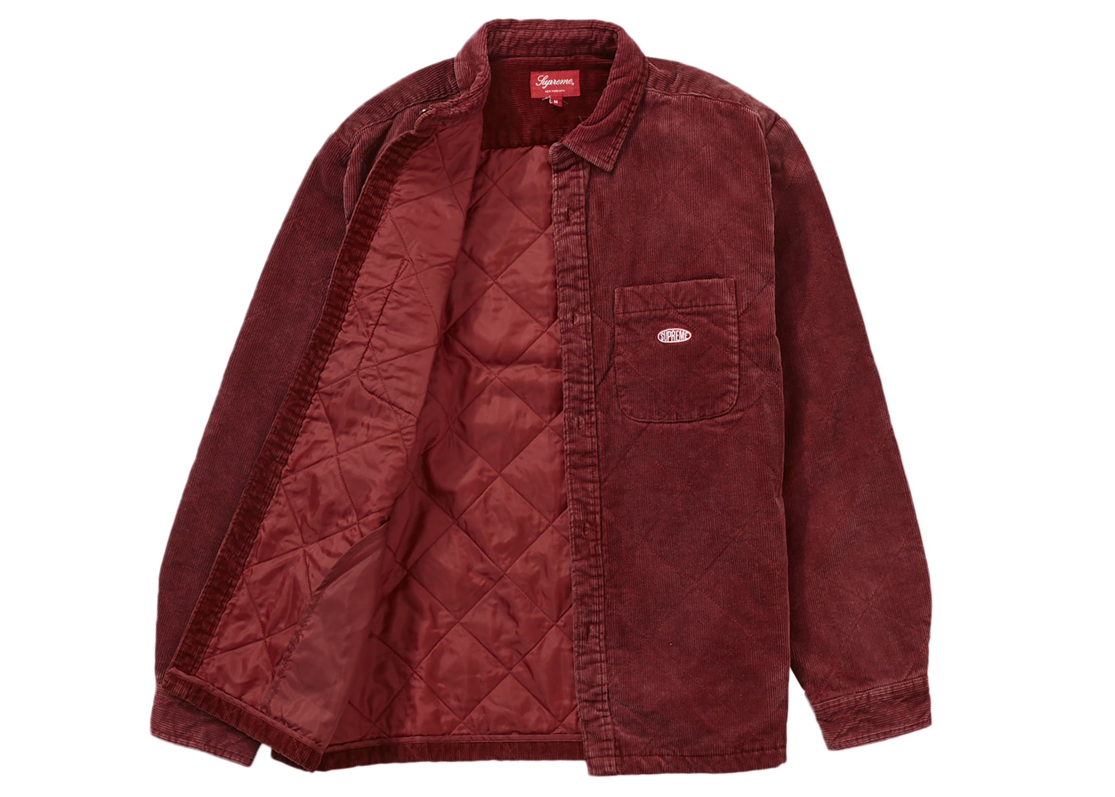 Supreme Quilted Corduroy Shirt Rust メンズ - FW22 - JP
