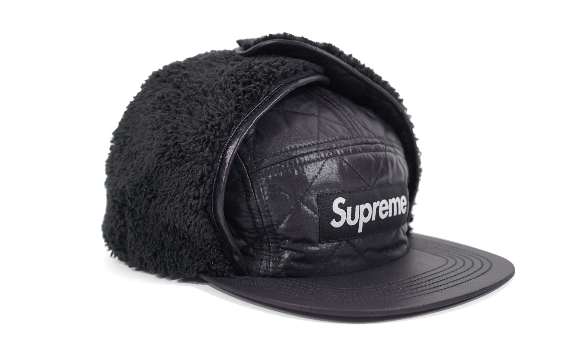 Supreme Quilted Earflap Camp Cap Black - FW16 - US