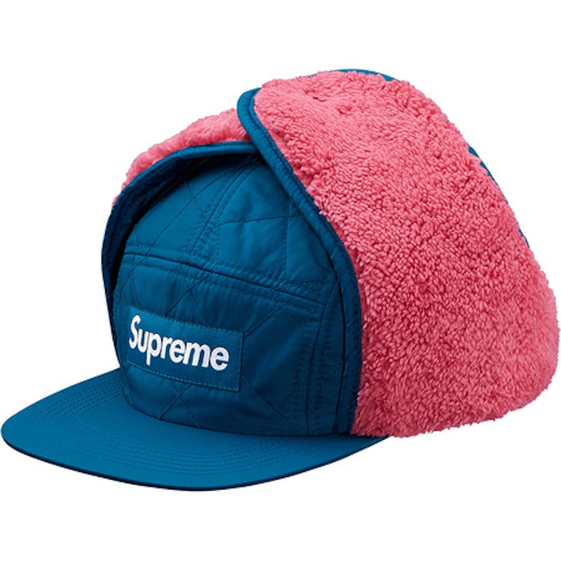 Supreme Quilted Earflap Camp Cap Dark Teal - FW16 - ES