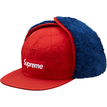 Supreme Quilted Earflap Camp Cap Red - FW16 - JP