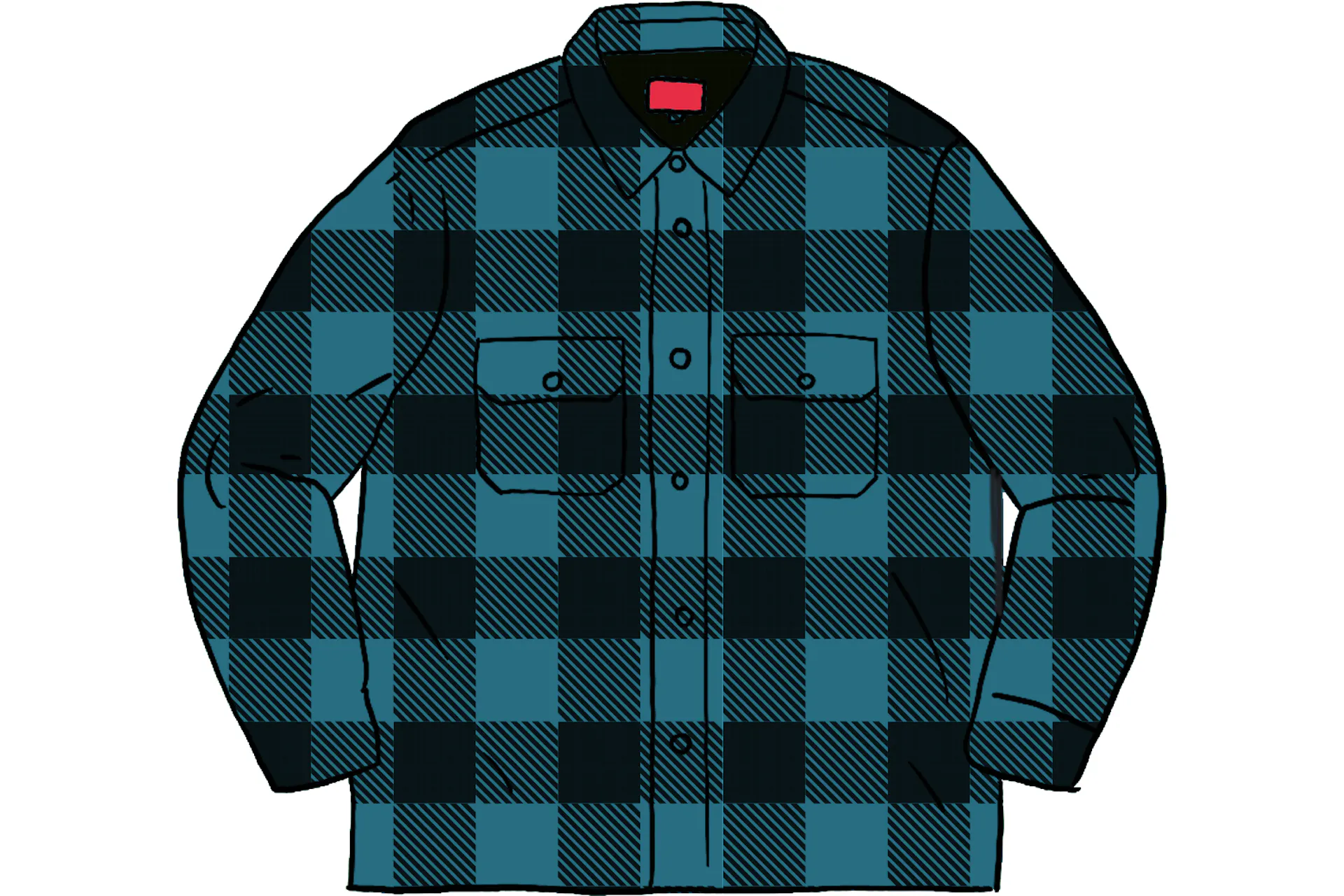 Supreme Quilted Flannel Shirt Teal - FW20 - CN