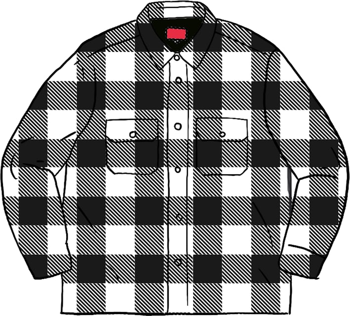 Supreme Quilted Flannel Shirt White Men's - FW20 - US