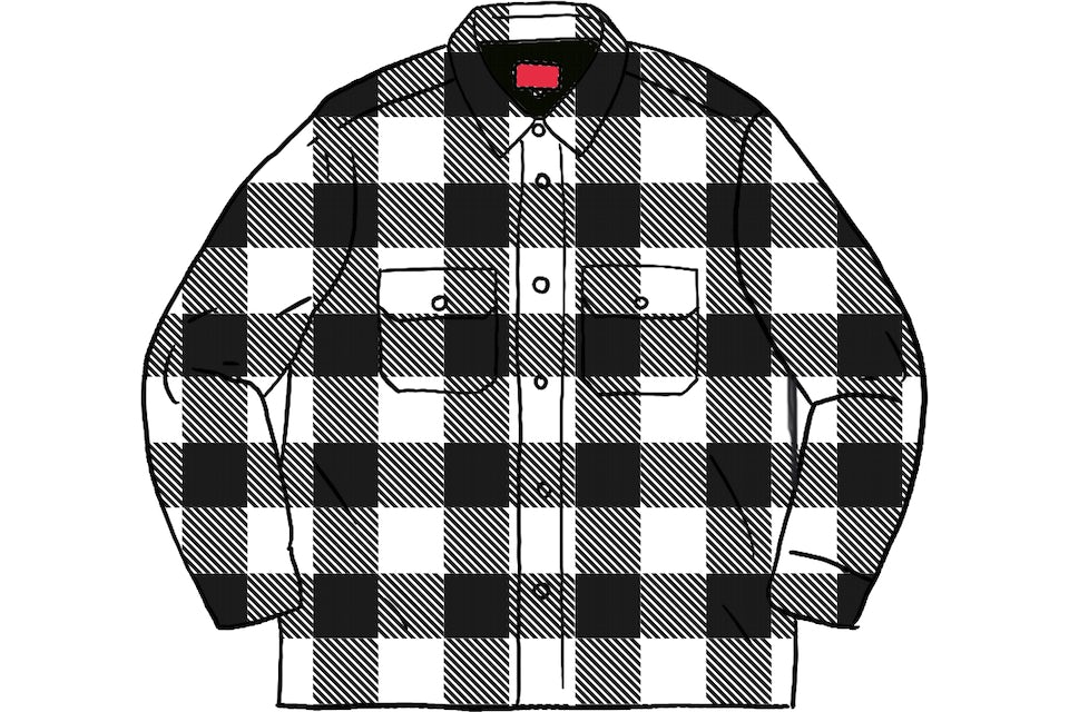 Supreme Quilted Flannel Shirt White Men's - FW20 - US