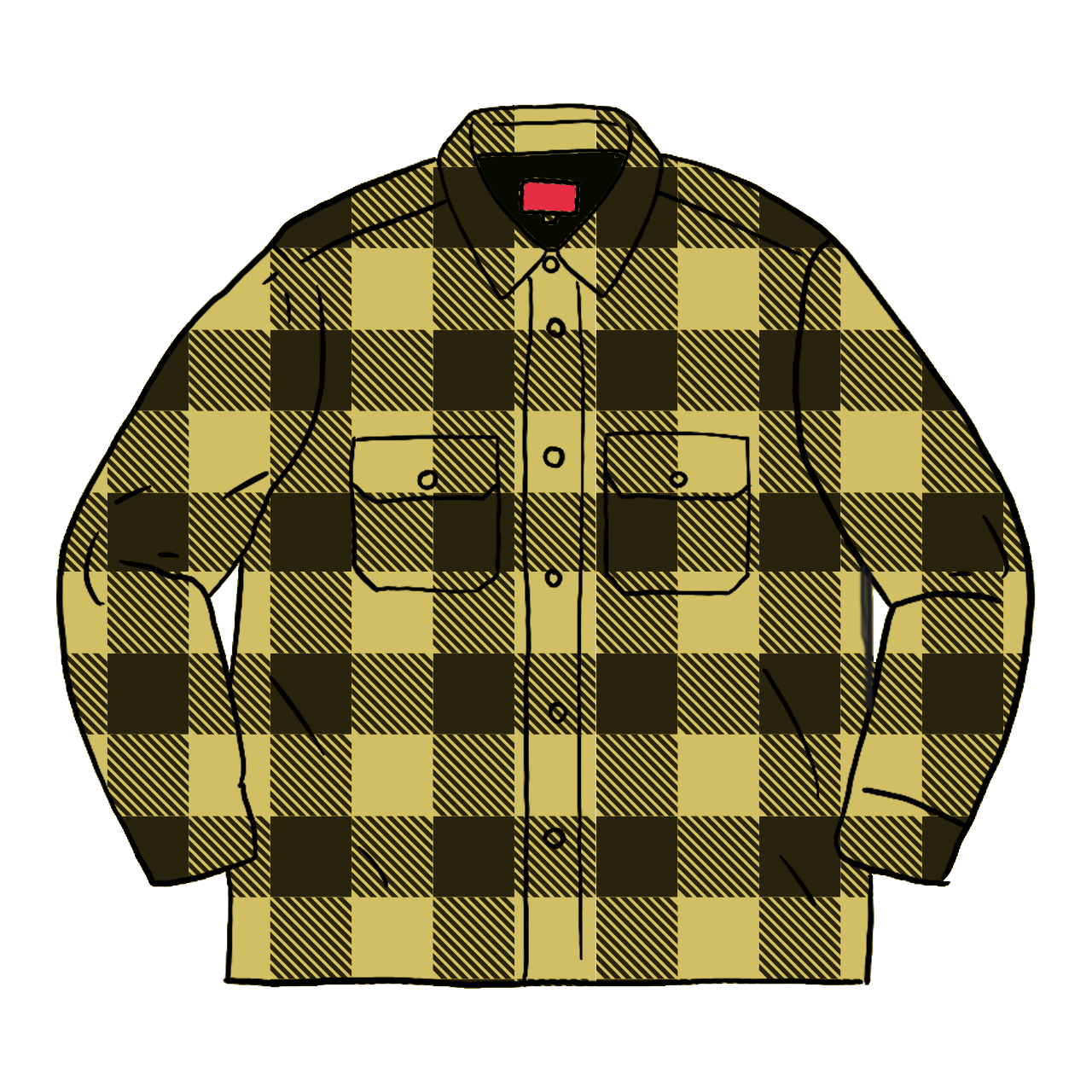 Supreme Quilted Flannel Shirt Yellow