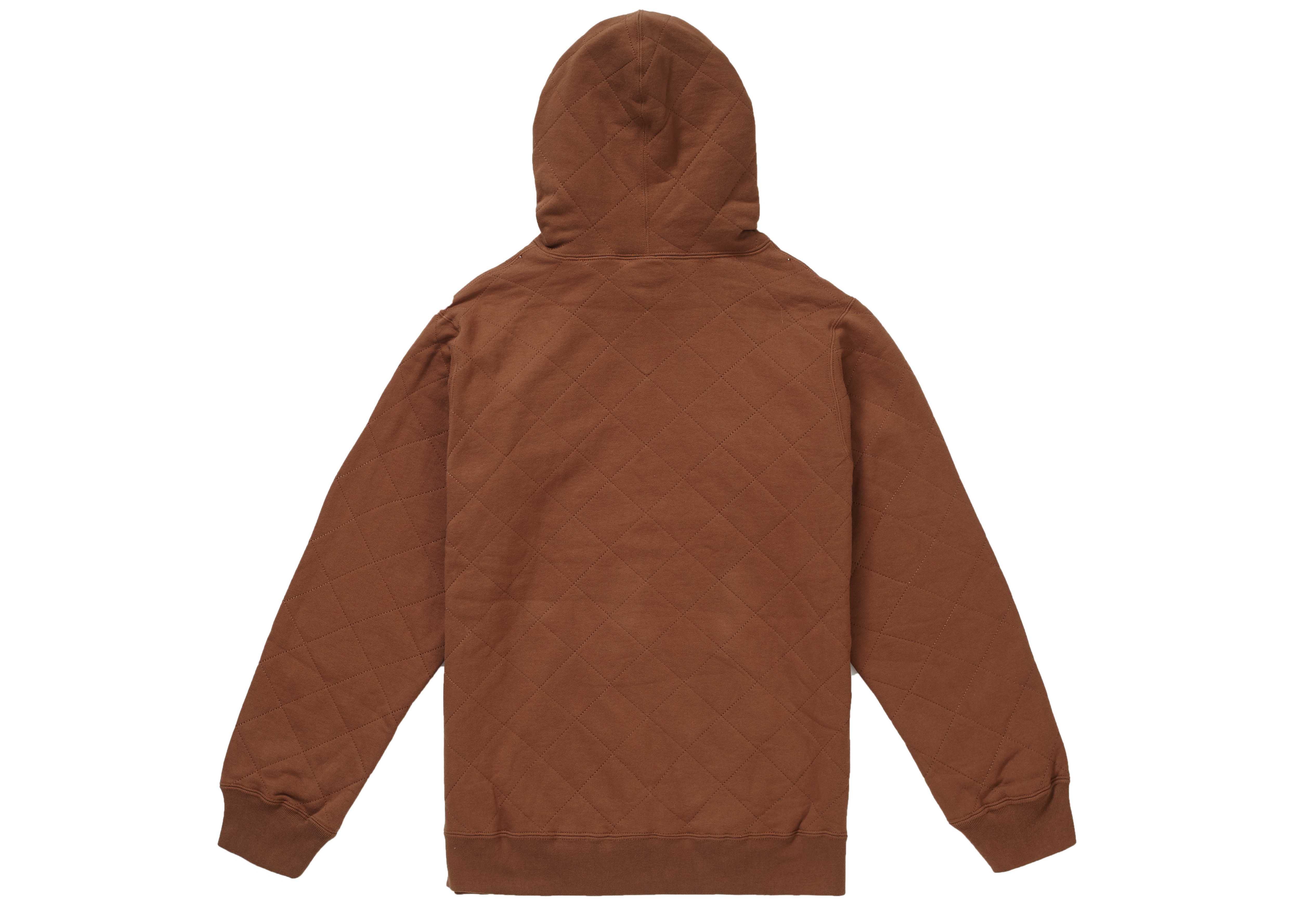 Supreme Quilted Hooded Sweatshirt Brown68cm