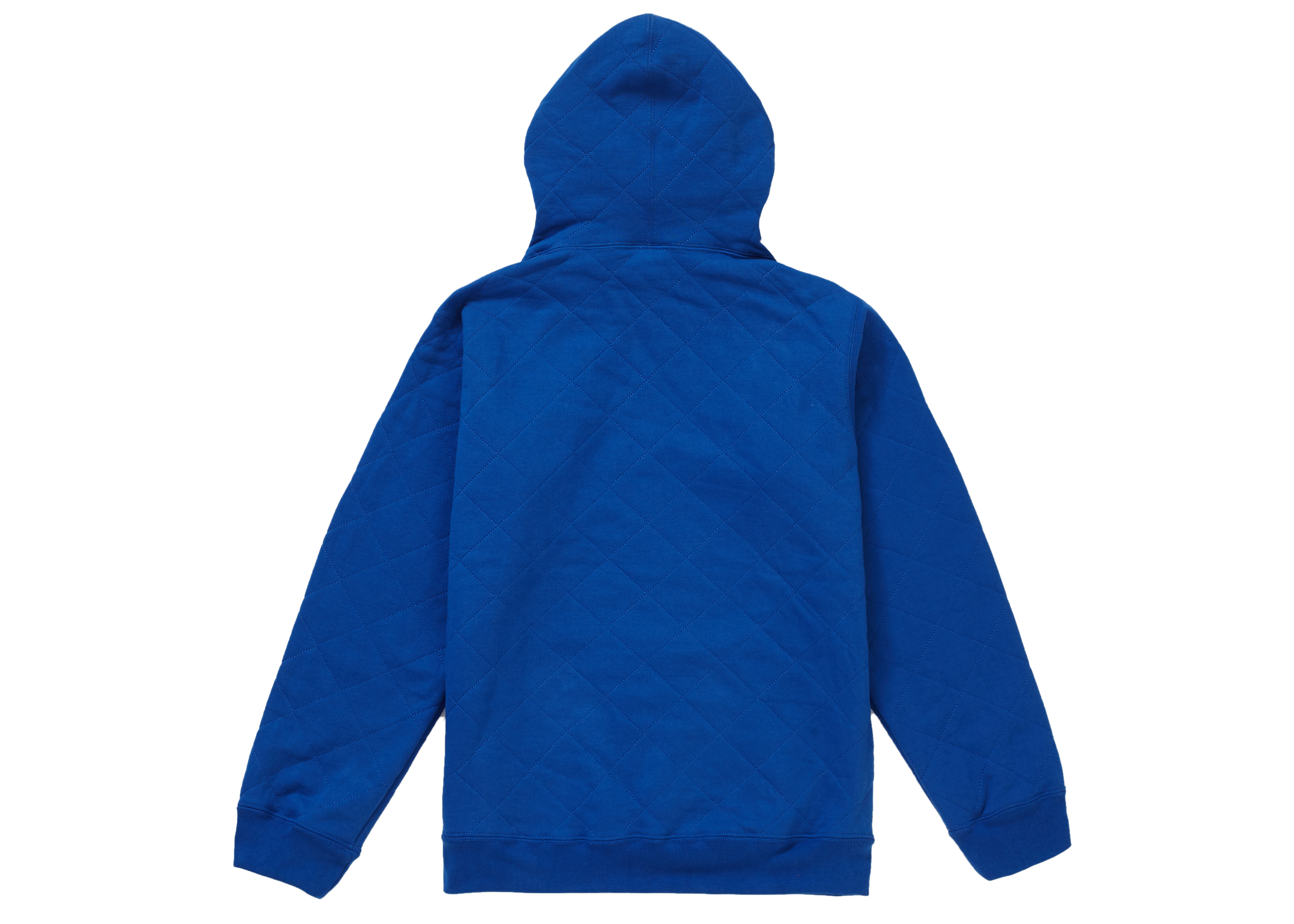 Supreme Quilted Hooded Sweatshirt Royal - FW18 - JP