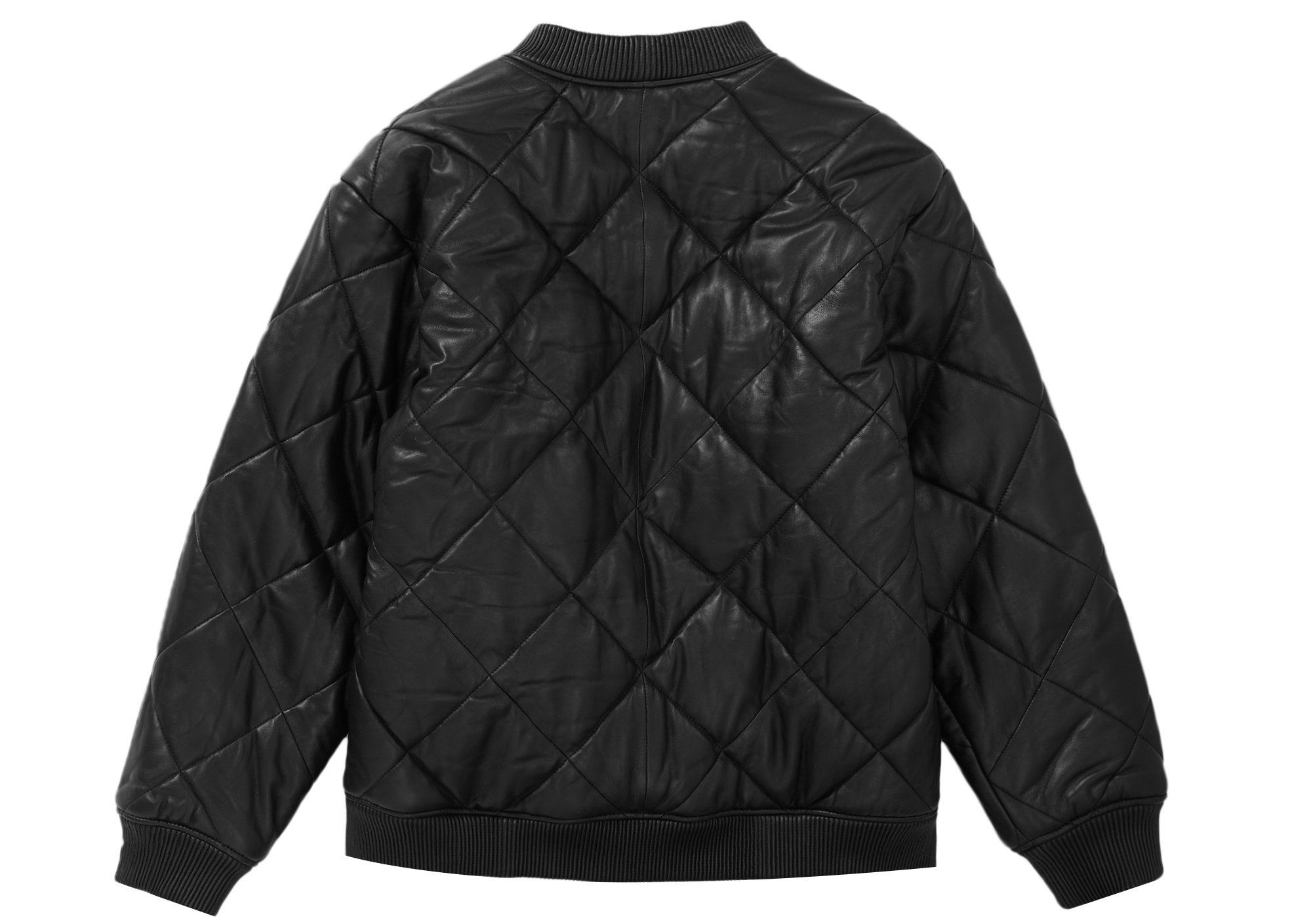 Supreme Quilted Leather Work Jacket Black Men's - FW22 - US