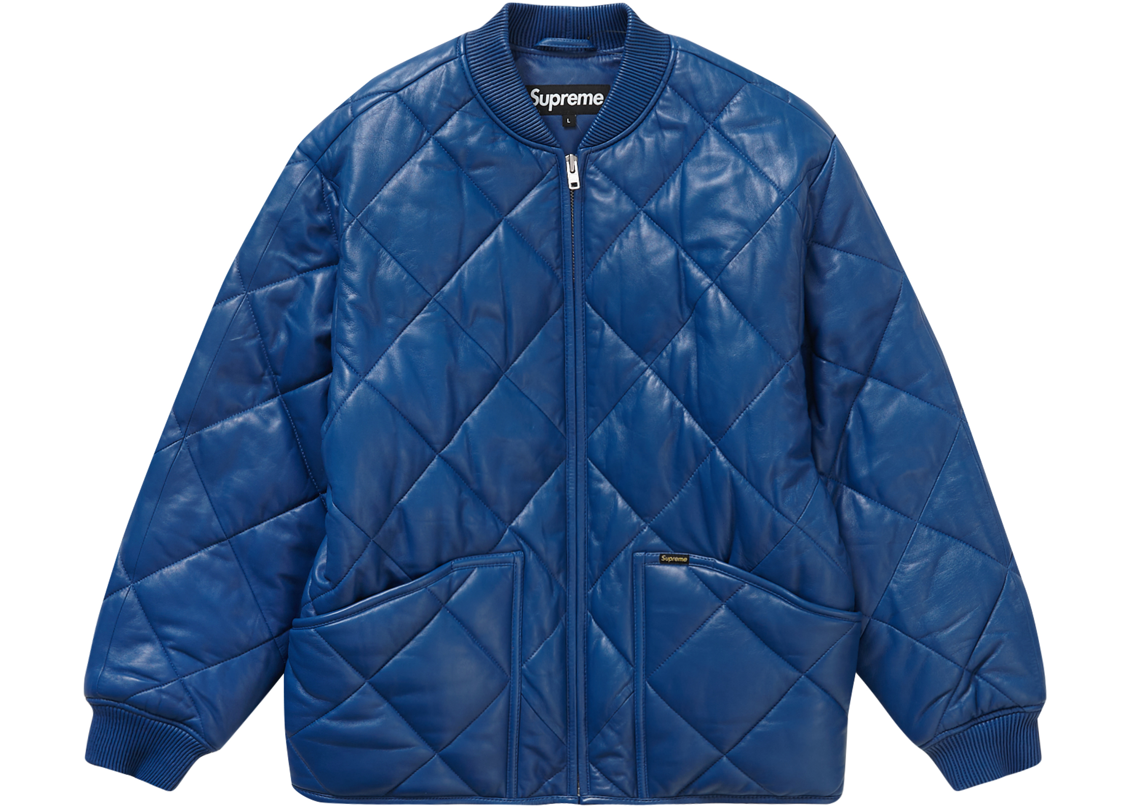 Supreme Quilted Leather Work Jacket Royal Men's - FW22 - US