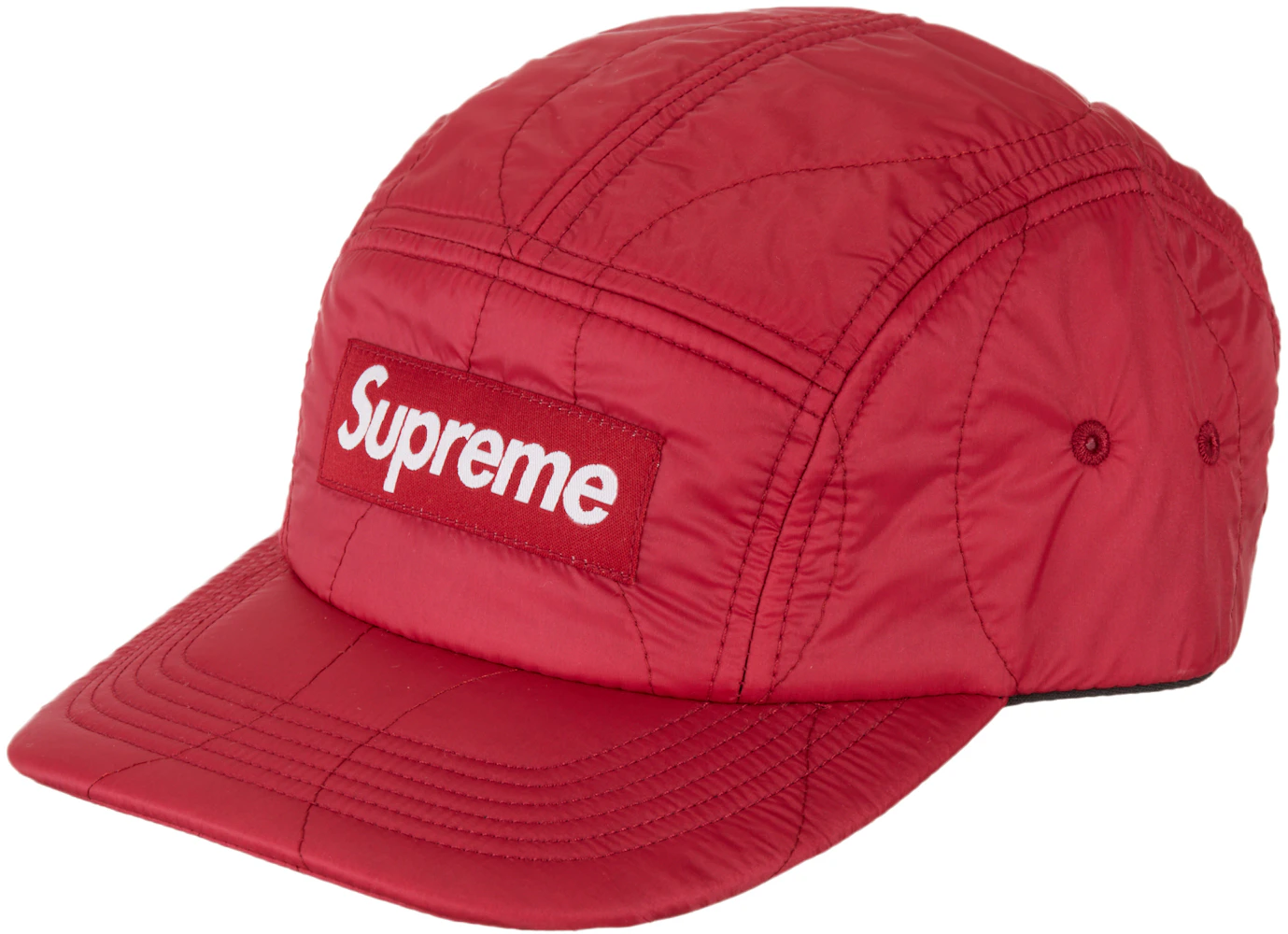 Supreme X Red Built Navy Canvas Flip Down Quilted Workwear Hat Sz